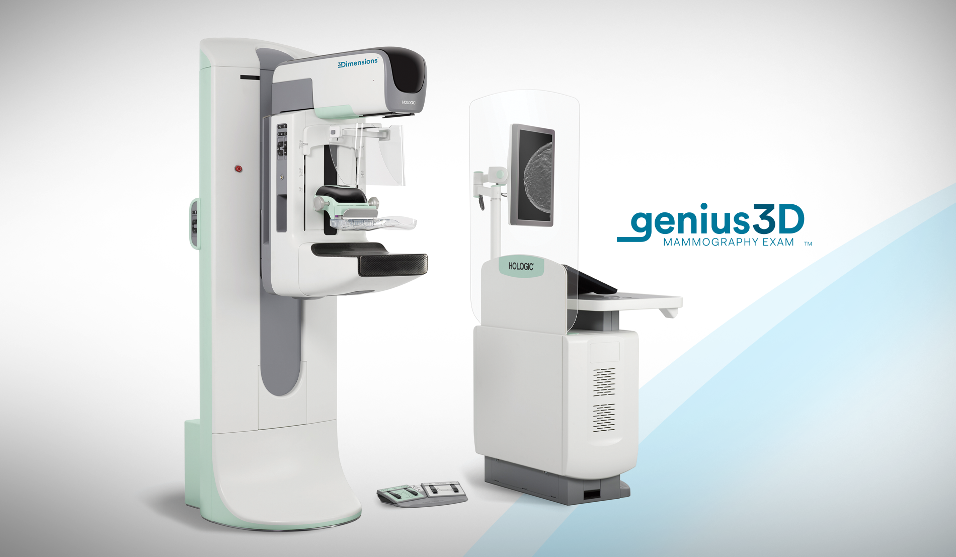 3D mammography machine with display, showcasing advanced imaging technology for breast exams.